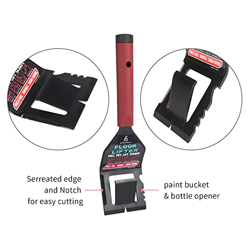 Floor Lifter Baseboard Removal Multi-Tool, Tile Removal Tool For Lifting, Scraping, Prying, Flat Pry Bar With Nail Puller For Molding, Flooring, Wood Trim, Remodeling #TOP2