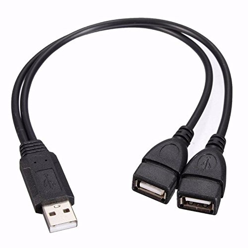 Zhanyun USB 2.0 A Male to 2 Dual USB Female Jack Y Splitter Hub Charger Adapter Cable