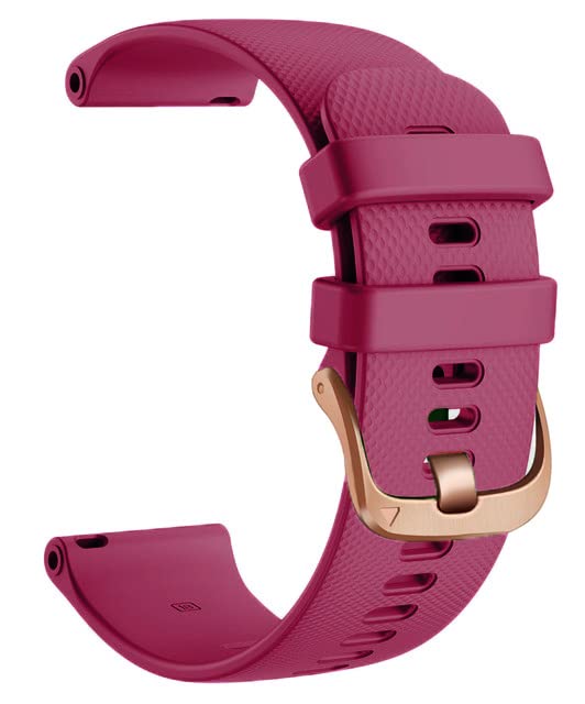 Bracelet silicone 20 mm pour Garmin Move Luxe texture soyeuse et finitions soignées