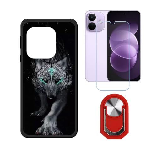 BMPNLSZ �K�p Redmi Note 17 Pro 5G�p+HD�����K���X�ɓK�����ėpTPU�P�[�X + �w?�X�^���h�� - WZ6 | �V���J�Q���P�[�X�o���p�[�ی�o�b�N�P�[�X-�ɓK����9�d�x�X�N���C�u�h�~�X�N���[���v���e�N�^(6,83") + ���
