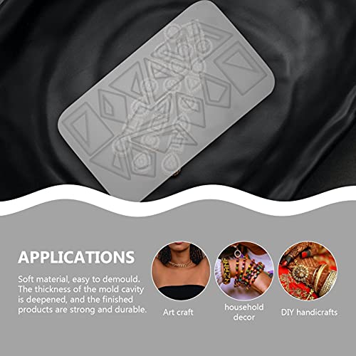 WINOMO Brinco de Diamante Brincos Triângulo Molde de Silicone Moldes DIY Artesanato Jóias Pingente F