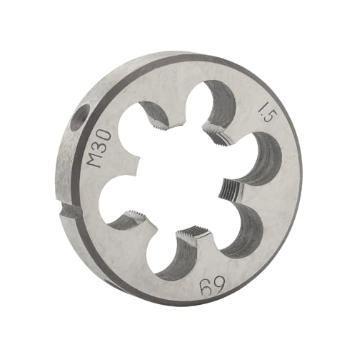 Aceteel M30 x 1,5 metrische runde Schneideisen für Rechtshänder, M30 x 1,5 mm