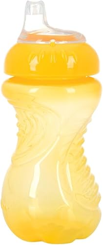 Vista 11 de Nuby No-Spill Easy Grip - Vaso de 10 onzas, paquete de 3 (verde, azul, aguamarina)