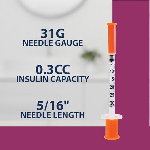 TRUEplus Single-Use Insulin Syringes, 31G 0.3cc 5/16 Inch Needle Length, 100 Count (10 Packs of 10) - Thumbnail 4