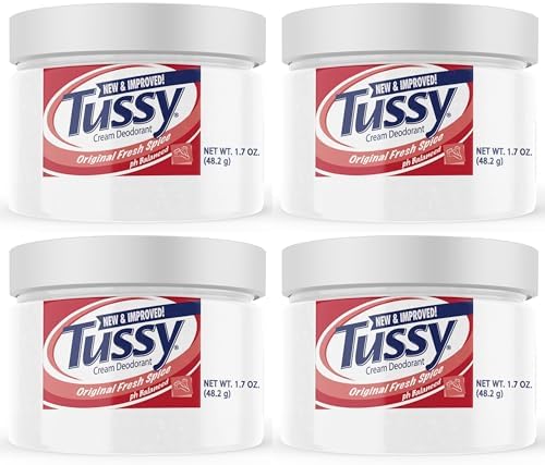 Tussy Deodorant Cream, Original - 1.7 Oz (4 Pack)