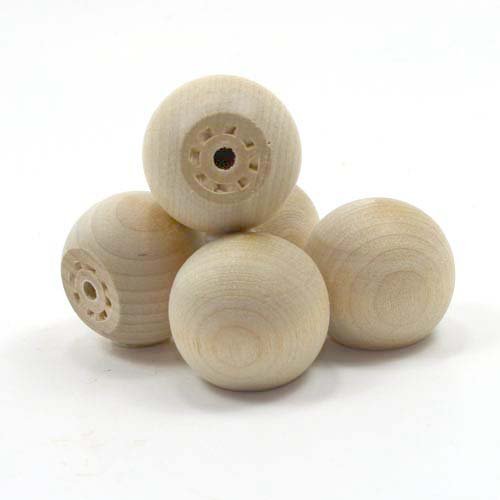 Mylittlewoodshop - Pkg Of 6 - Ball With Flat Bottom - 1-1/4 Inches In Diameter With 3/4 Inch Flat Unfinished Wood(Ww-Kbb125-6) #TOP6