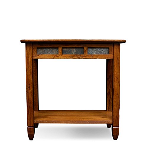 Image of Leick Home Sibley End Table, 12 inch, Rustic Oak