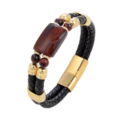 Chaîne en Corde en Cuir Noir et Pierre Naturelle pour Rehausser Vos Tenues