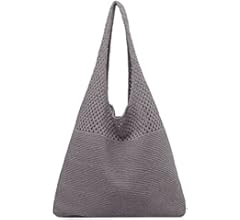 DOINEUFL Strandtasche Häkeltasche Damen - Boho Netz Beach Bag 36x34cm