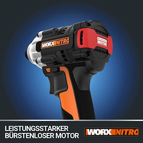 WORX WX261.9 Akumulatorowa Wkrętarka Udarowa 20 V, Wydajna, Bezszczotkowa Wkrętarka Akumulatorowa do Wkręcania, bez Akumulatora i Ładowarki