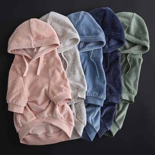 Pet Passion Cooper II Organic Cotton Velour Dog Hoodie Pet Coat for Small, Medium and Large Dogs, Light Heather Gray, Large by Pet Passion - Image 3