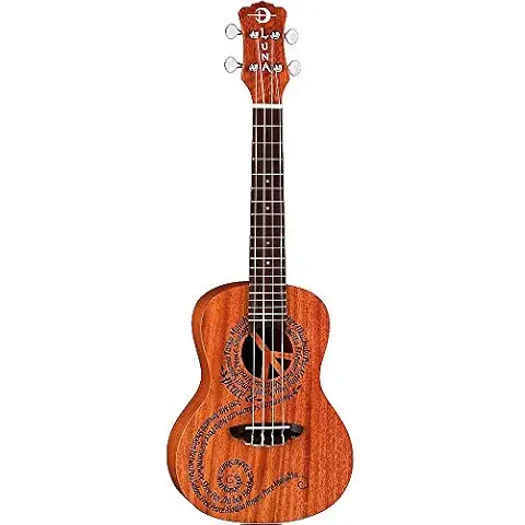 Luna Guitars UKE MALU Ukulele Concert with Gig Bag, UKEMALU Cover