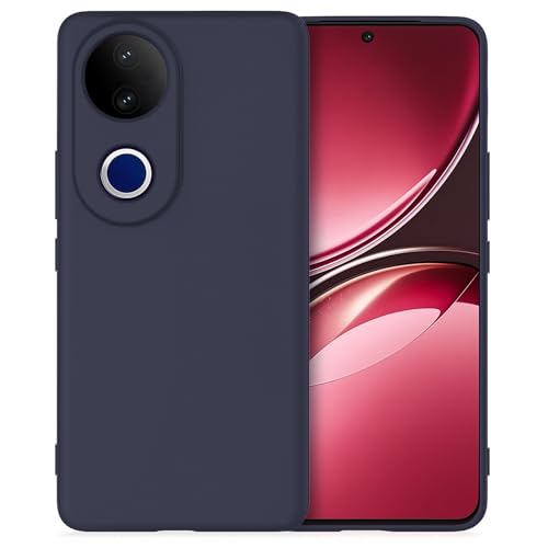 Image of DIZORO Microfiber Candy Back Cover Case for iQOO Z10R 5G / Vivo V50 / V50e 5G / Vivo T4R 5G Soft Silicone Rubberized Case with Camera Protection (TPU, Navy)