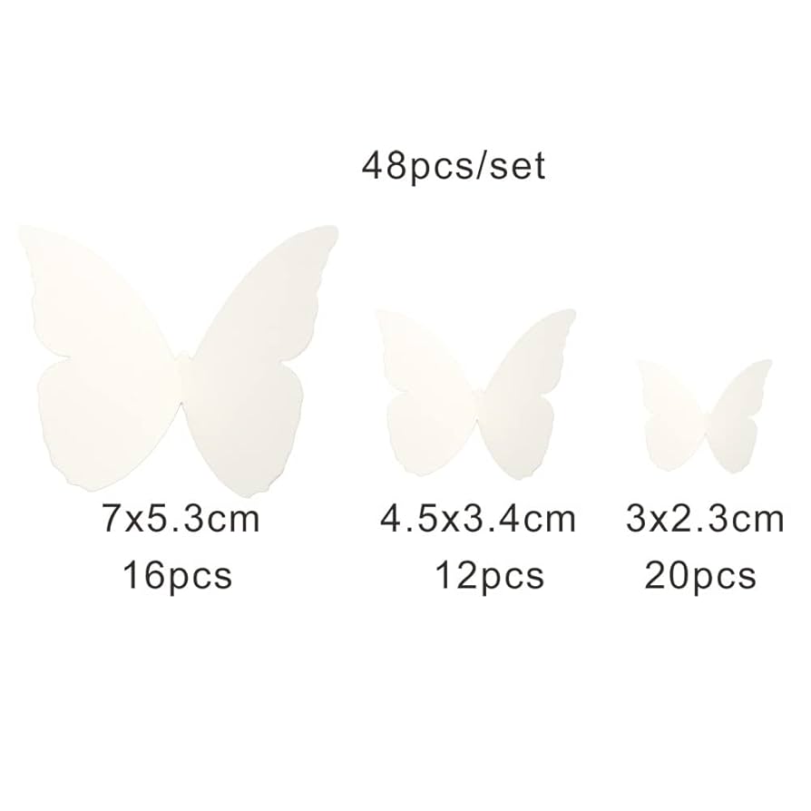48 Adesivi Farfalle 3D Rimovibili - Decorazione Parete Per Casa, Matrimoni, Camera Bambini - Foto 10