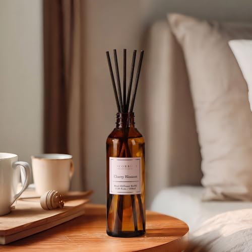 Image of COCORRINA Reed Diffuser Refill, Cherry Blossom, 3.38 fl oz, 6 Reeds