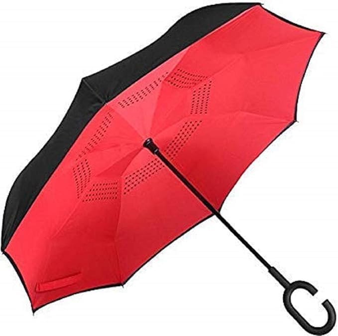 Windproof Double Layer Folding Umbrella, Self Standing Upside Down Reverse Rain Umbrella, C Shaped Handle, Car Entry Protection, Quick Dry Waterproof Travel Umbrella for Men Women (Pack of 1) Windproof Double Layer Folding Umbrella, Self Standing Upside Down Reverse Rain Umbrella, C Shaped Handle, Car Entry Protection, Quick Dry Waterproof Travel Umbrella for Men Women (Pack of 1)
