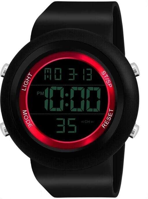 LED Digital Sports Multi Functional Red Dial Watch for Mens Boys Red (B0BBWLFBVQ) Amazon Price History, Amazon Price Tracker