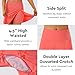 ANIVIVO Women's Swim Skirt Bathing Suit Bottom High Waisted Swim Skort Tummy Control Split Swimsuit Bottom with Pockets(Coral XL)