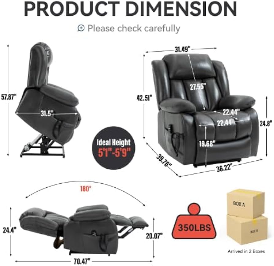 Amazon.com: EZZUP Dual Motor Large Recliner with Massage and Heat