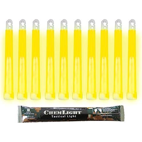 Cyalume Technologie Yellow Military Grade 6'' Chemlight lightstick 15cm, High Intensity 30 minutes 10-pack, 10 Stück, SA9-1027061AM Cover