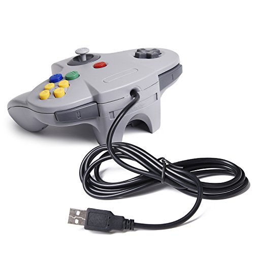Classic N64 Controller, Wired USB PC Gamepad for Windows PC, macOS (Gray) by SAFFUN - Image 2