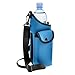 Smooth Trip Neoprene Water Bottle Carrier Bag with Phone Case and Zip Pocket (Royal Blue)