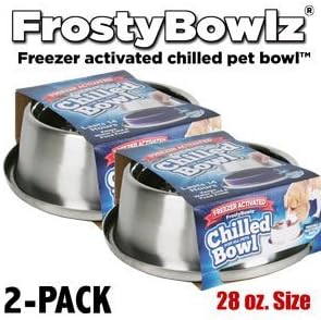 Frostybowlz 28 Oz. Chilled Pet Bowl 2-Pack