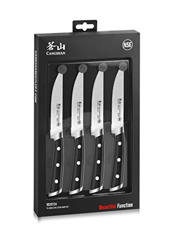 Cangshan Ts Series 1020724 Swedish 14C28N Steel Forged 4-Piece Steak Knife Set #TOP7