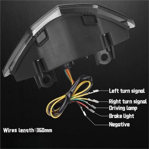 Feu Arrière Moto Feu Arrière LED pour Motos, E11, pour Z1000 2010 2011 2012 2013, Clignotant, De Stop, 12V – vue 4