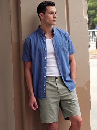 Dokotoo Men Men's Chino Short 7 inch Inseam Summer Stretch Waist Cotton Twill Casual Slim Fit Shorts Men Light Grey by Dokotoo Men - Used condition - Image 10