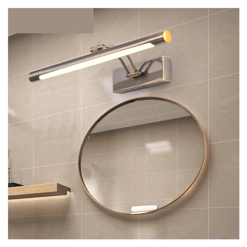 Aplique espejo baño LED 9W impermeable interruptor integrado acero inoxidable 6