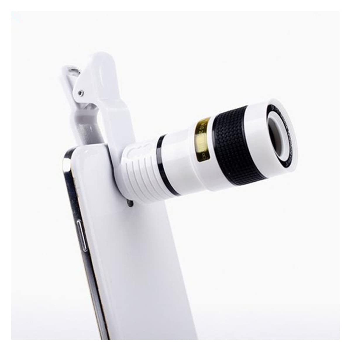 Microscope 8X HD Zoom Mobile Phone Magnifying Glass Microscope Camera Lens(White)