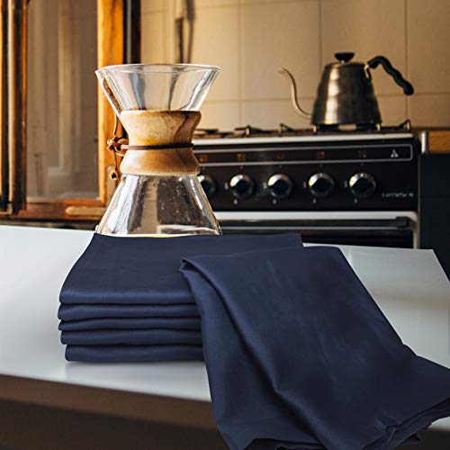 Urban Villa Kitchen Towels Premium Quality 100% Cotton Solid Kitchen Towels Set Of 6 Ultra Soft Size 20X30 Inches Indigo Blue Color Kitchen Towel Highly Absorbent Kitchen Towels #TOP5