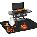 Amerbro 65x48 in Under Grill Mat for Blackstone 28in & 36in Griddle to Protect Decks and Patios,Fireproof Patio Grill Mat,Blackstone Griddle Mat,Under Grill Mats for Outdoor Grill Blackstone Mat