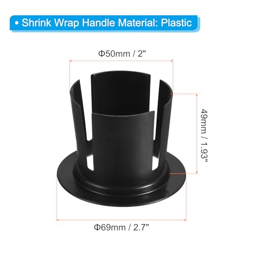 PATIKIL 3 Zoll Schrumpffolien Griff 8 Stück Stretchfolien Dispenser Stretchfolien Dispenser Kunststoff Hand Für 50mm Kern Möbelverpackung Umzugspackung Schwarz