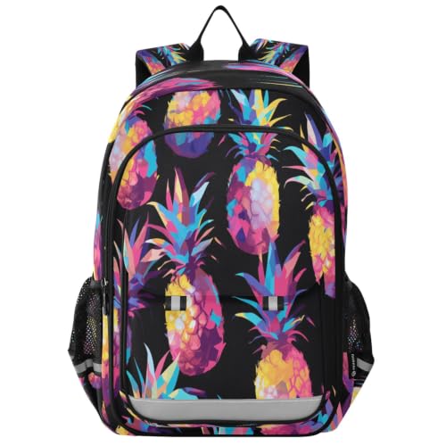 Sac à dos ananas aquarelle : fini le désordre pour l'école et les voyages