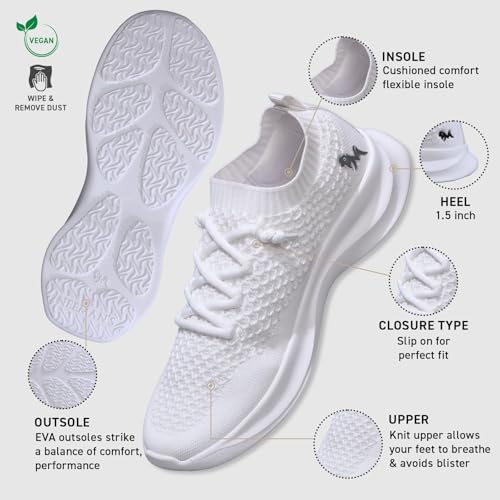 Image of Neeman's Knit Gliders Men Sneakers | Stylish Casual Shoes for Men with Airknit Breathable Upper | Anti-Skid EVA Sole Footwear | Lightweight Lace-Up Sneaker
