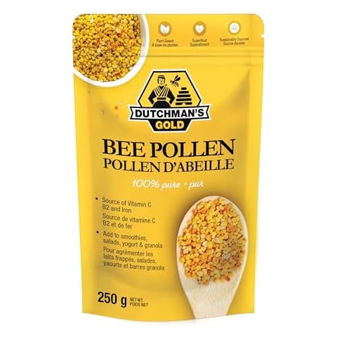 Dutchman's Gold Bee Pollen Granules (250g) - Pure Dried Pollen - Natural Superfood with Vitamins, Minerals, Proteins - Raw and Unprocessed Alternative to Nutritional Supplements Cover