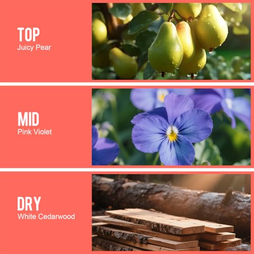 Image of 3 FL OZ Hair and Body Fragrance Mist, Eau De Parfum for Women,Fruity Floral Perfume No.10, Juicy Flower Scent- With Notes of Juicy Pear,Pink Violet,White Cedarwood,Travel Size Body Spray