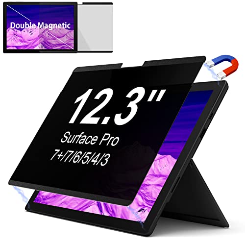 IPROKKO Privacy Screen for Surface Pro 7Plus/7/6/5/4/(12.3 inch), Magnetic Removable Microsoft Surface Privacy Filter
