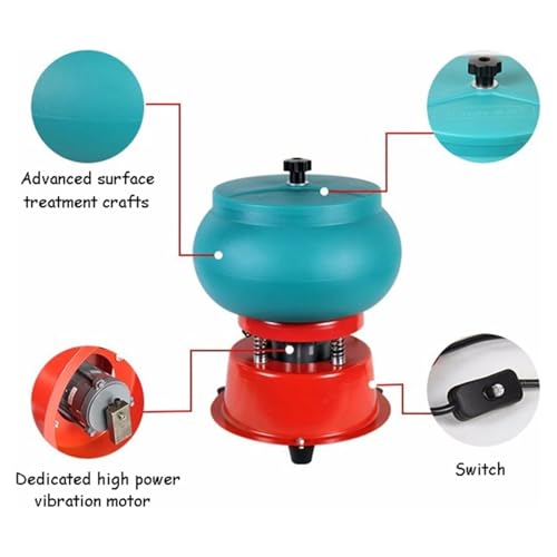 Máquina pulidora vibratoria para la fabricación de joyas, Tambor de pulido de 8 litros, herramienta de pulido para principiantes y profesionales.
