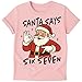Santa Says Sixty Seven Handmade Christmas T-Shirt – Personalized Backside Text - Shirt Color & Size Variations