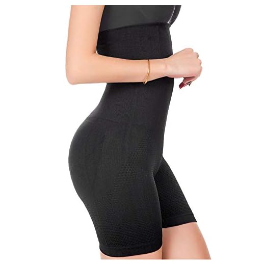 Ceestyle Faja Reductora Braguita Moldeadora Adelgazante Faja Pantalón Cintura Alta Body Moldeador Abdomen Shapewear Lenceria Mujer (Negro, S)