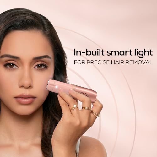 Image of RENEE Spark EpiSense One Facial Hair Remover | Cheeks, Upper Lip & Chin, Gentle On Skin | With Hypoallergenic Stainless Steel Blade & Smartlight Precision | For Women | 1 Unit
