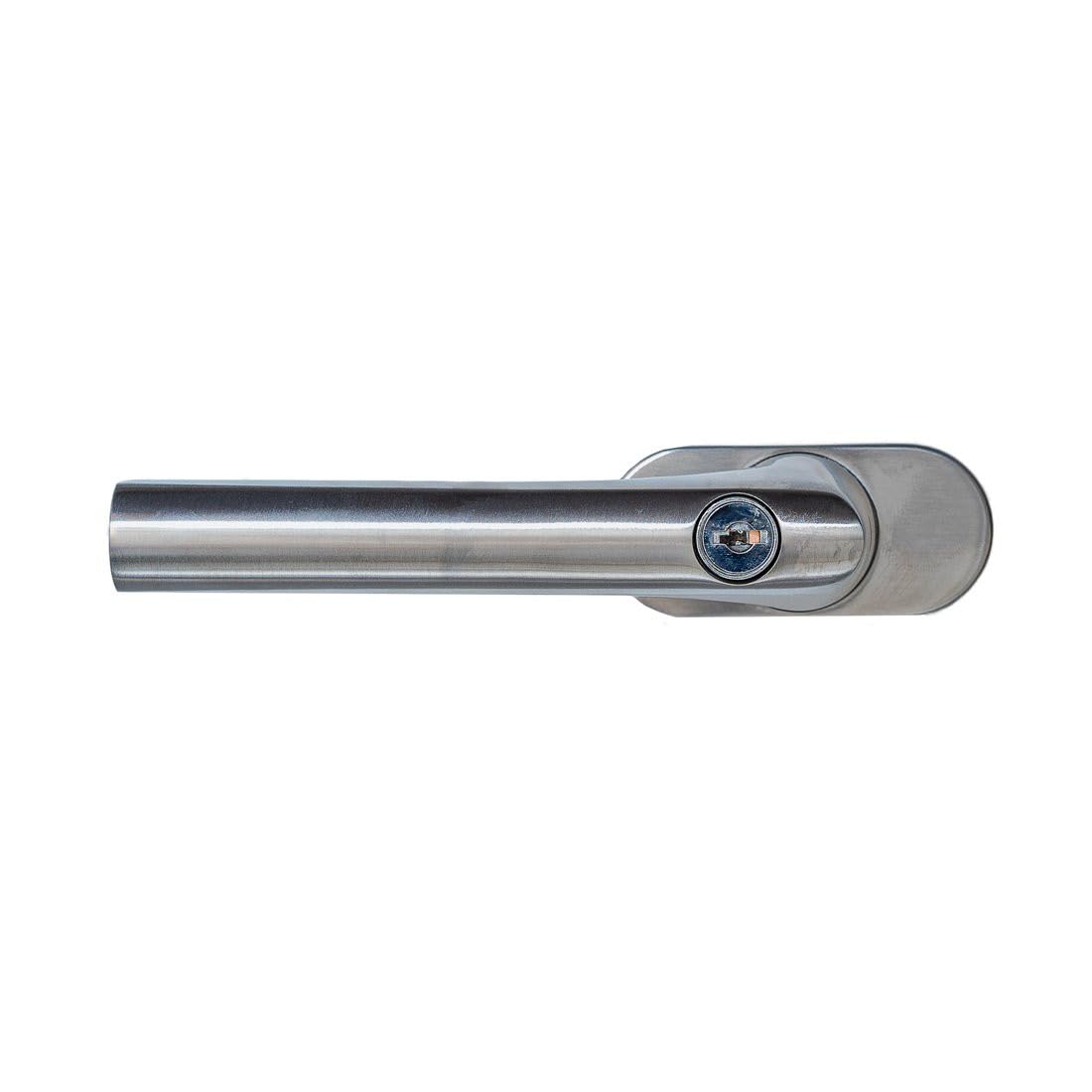 FELGNER Messina II - Set di 2 maniglie per finestra bloccabili da 100 nm | viti nascoste + rosetta ovale resistente alla corrosione | 2 chiavi – acciaio inox opaco