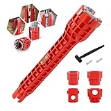 LUODAKA 14-in-1 Multi-functional Wrench, Sink Wrenchs with Comfortable Grip, Anti-Slip, Under Sink Wrench Faucet Tool for Toilet, Sink, Bathroom, Kitchen Plumbing Installation and Repairs