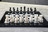 RADICALn 15 Inches Handmade Black and White Large Weighted Marble Full Chess Game Set Staunton and...