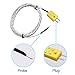 TWTADE 5pcs 3M K Type Mini-Connector Thermocouple Temperature Probe Sensor Measure Range -50~350°C