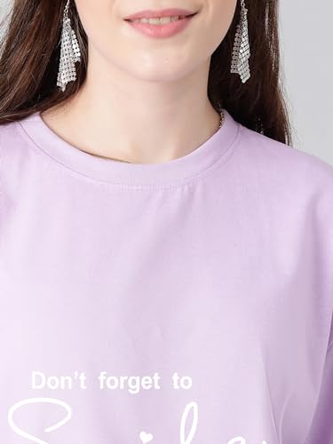 Image of KOTTY Quirky Printed T-Shirt for Women | Fun & Playful | Casual Chillwear