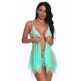 WSZJLN Ropa de cachonda, Ropa de Dormir Sexy para Mujer, lencería Caliente, lencería Porno para Mujer, picardías con Cierre Frontal, Ropa de Dormir de Malla de Encaje, lencería